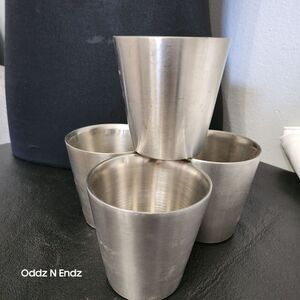 Set‎ Of 4 Vintage Stainless Steel Drinking Cups